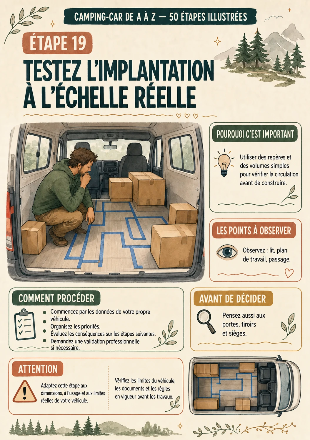 Étape 19 : testez l’implantation à l’échelle réelle