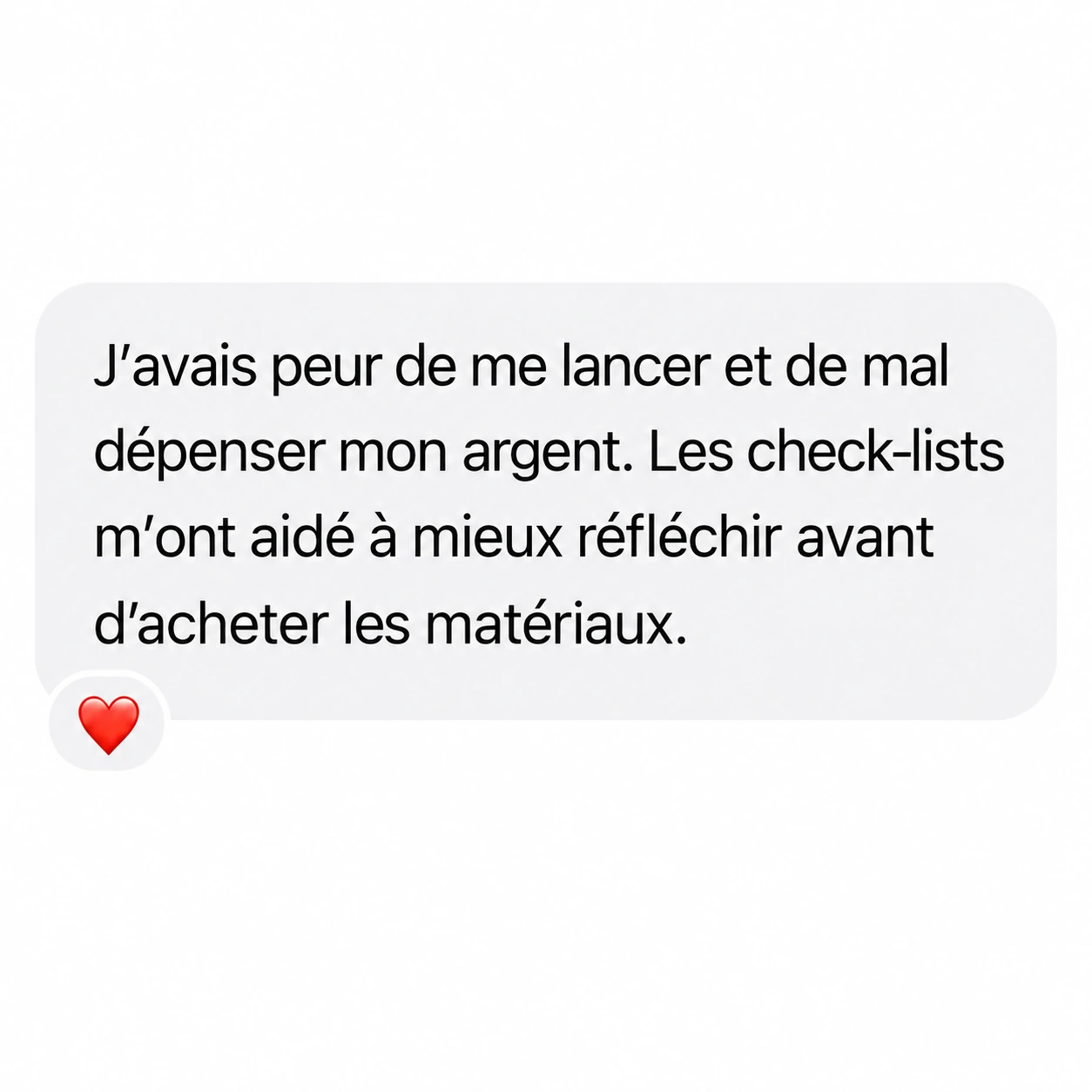 Avis client : les check-lists ont aidé à mieux préparer les achats