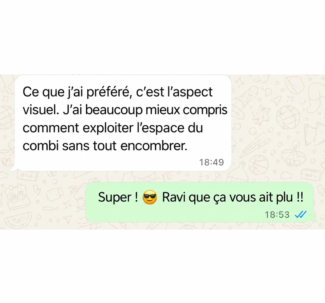 Avis client sur la clarté visuelle du guide