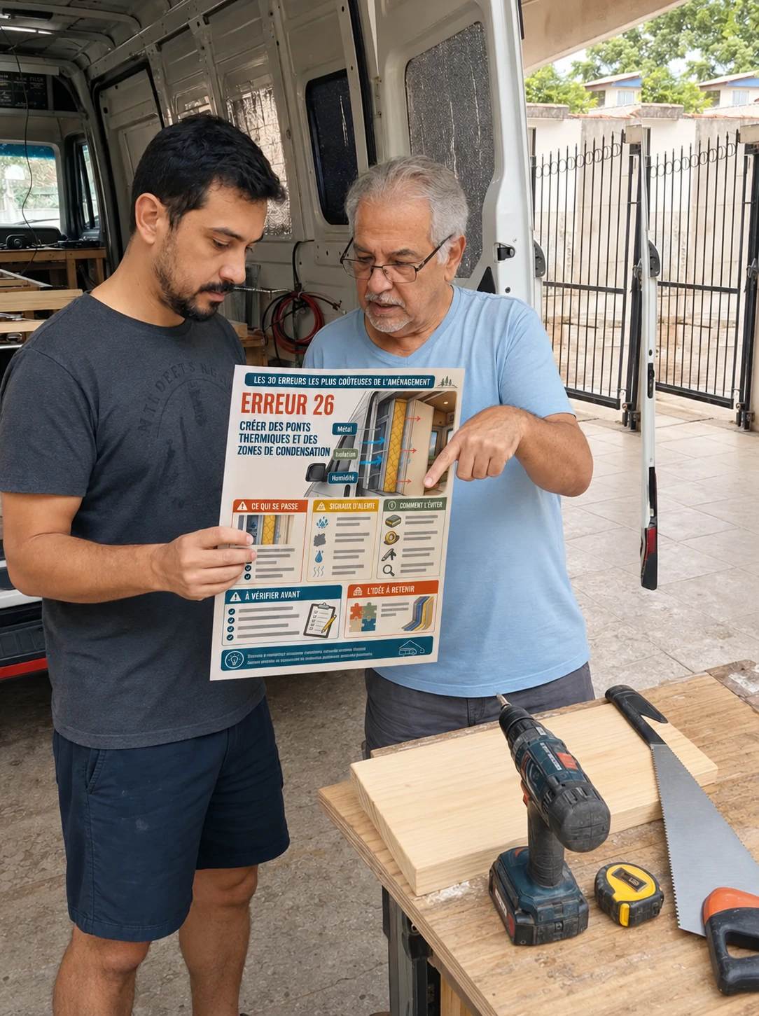 Deux personnes consultant le guide d’isolation