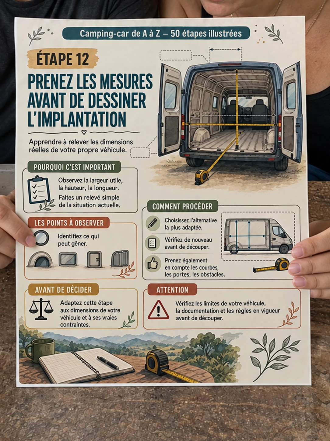 Consultation du guide de prise de mesures